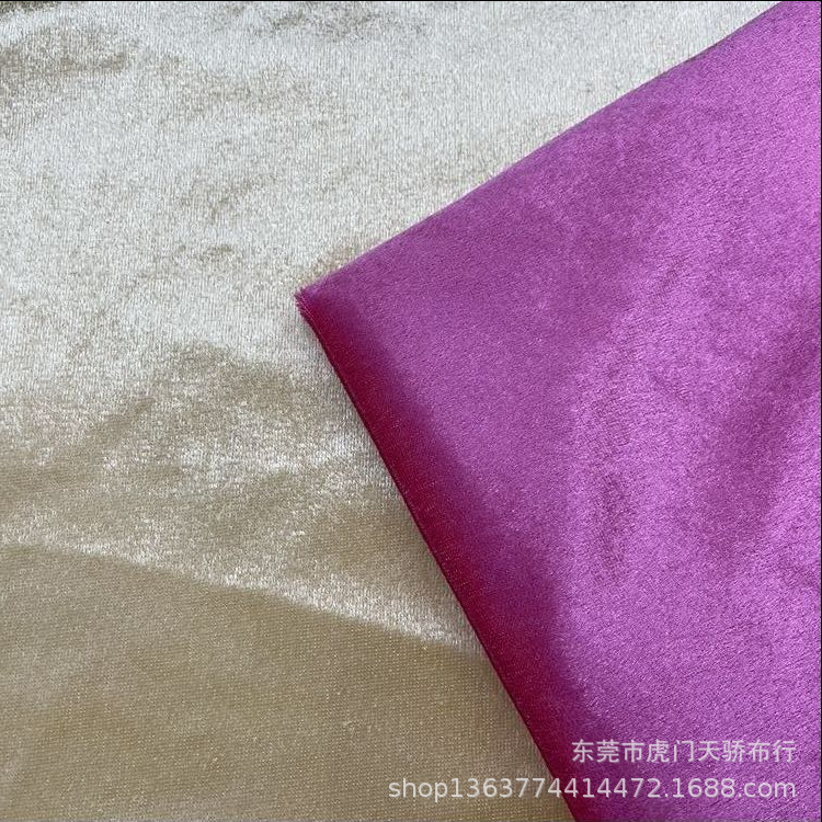 Spot supply of knitted 160 grams of single-sided velvet fabric dense velvet stretch thin velvet casual clothing flannel