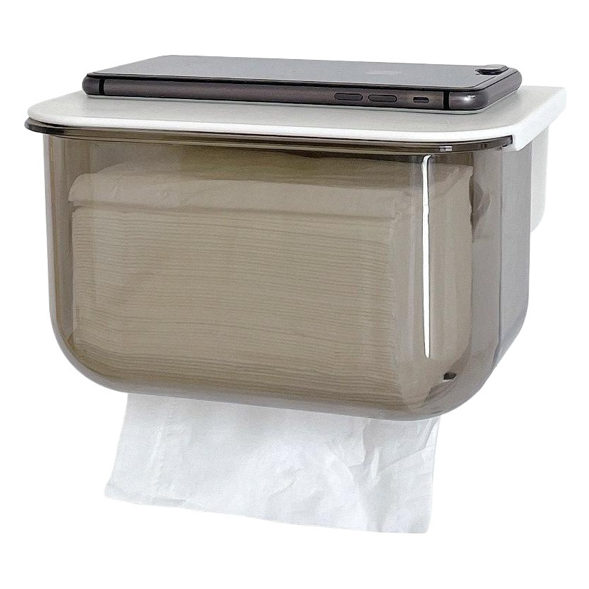Transparent Tissue Box Wall-mounted Paper Box Toilet Wash Towel Storage Toilet Wall-mounted Paper Box Bedroom Wall-mounted
