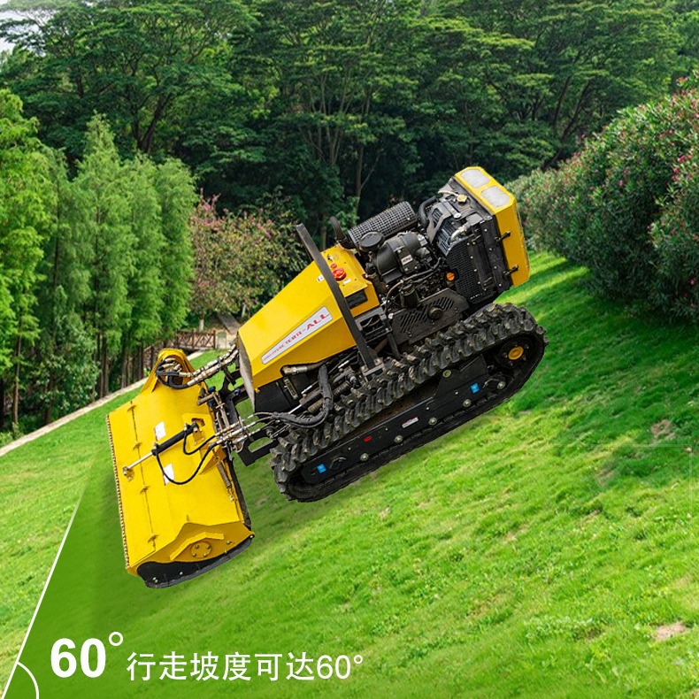 Large Remote Control All-Terrain Crawler Lawn Mower River Embankment Orchard Climbing Shears and Grass Shedding Equipment