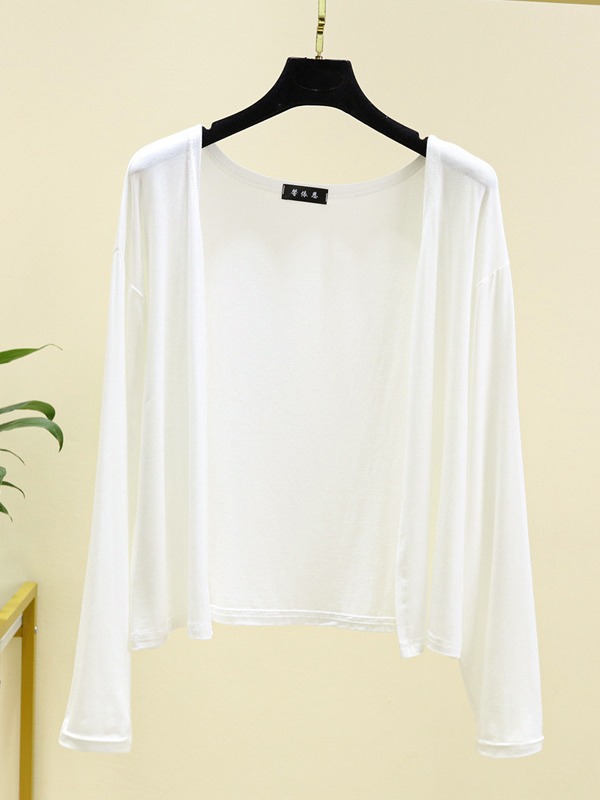 Picture of Modal sunscreen cardigan women's summer thin long-sleeved outerwear knitwear jacket loose casual waistcoat Spring