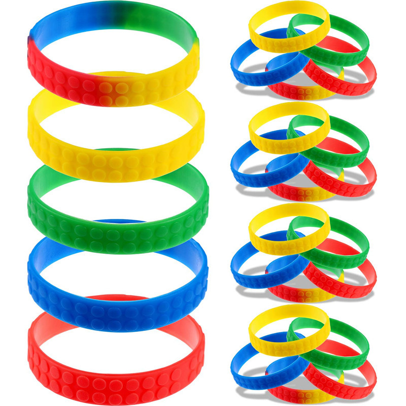 Picture of building block silicone bracelet wristband