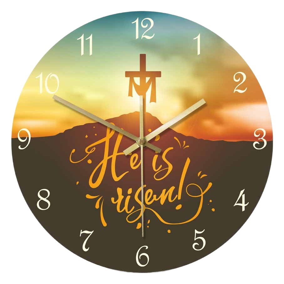 Easter Theme Wall Clock Decorative Clock Wall Clock Cross Border