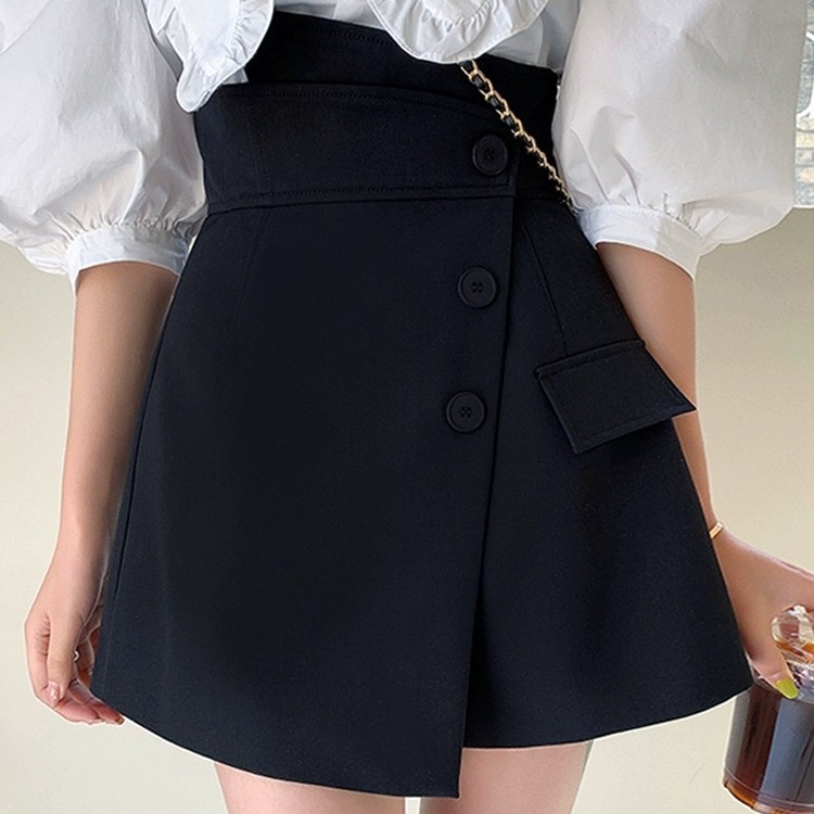 plus size chubby girl High Waist Loose Slimming Casual Suit Short Pants Spring and Summer 2024 New A- line Wide Leg Culottes for Women