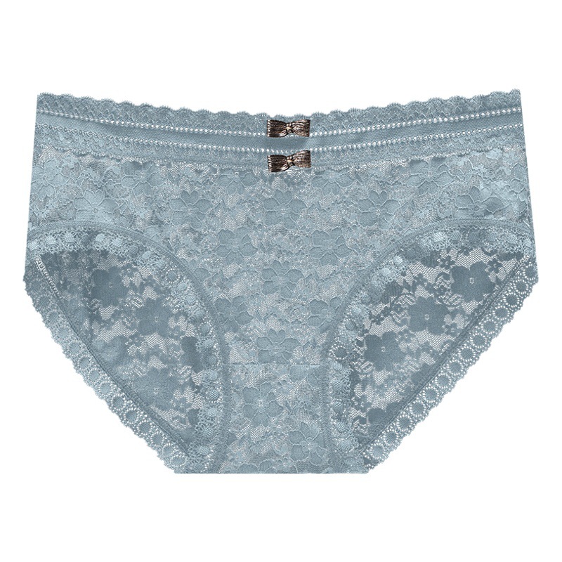 French Style Sweet Lace Underwear Women's Hollow-out Sexy Cotton Crotch Soft Lace Flower Cross-border Women's Briefs