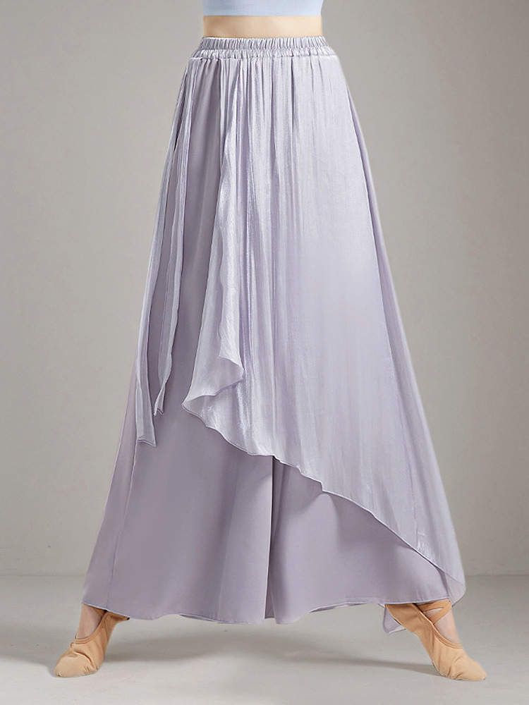 Picture of Classical dance practice clothes, women's dancing pants, wide-leg pants, flowing Chinese dance clothes, modern dance straight trousers, culottes, pants