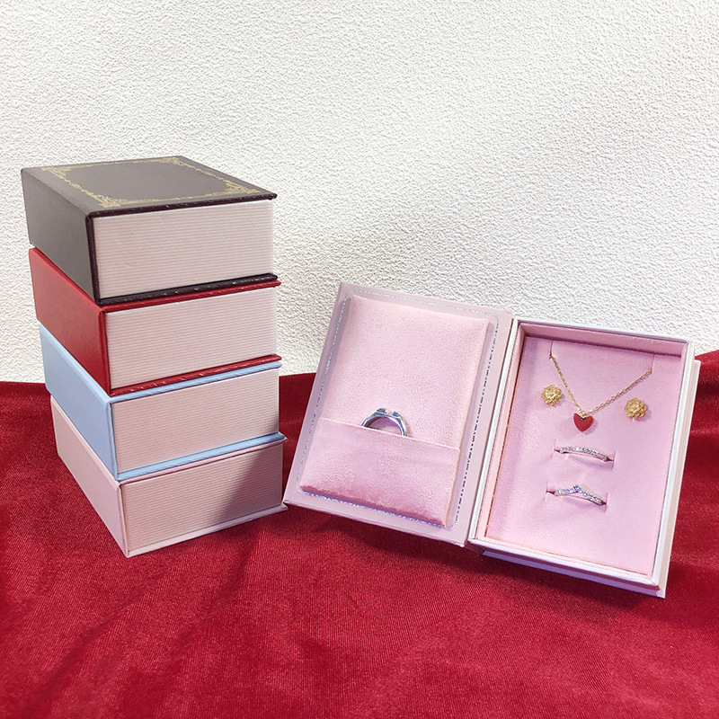 In-Stock Xiaohongshu Same Style Book-Shaped Jewelry Box Multifunctional Storage Box Necklace Ring Earring Jewelry Box