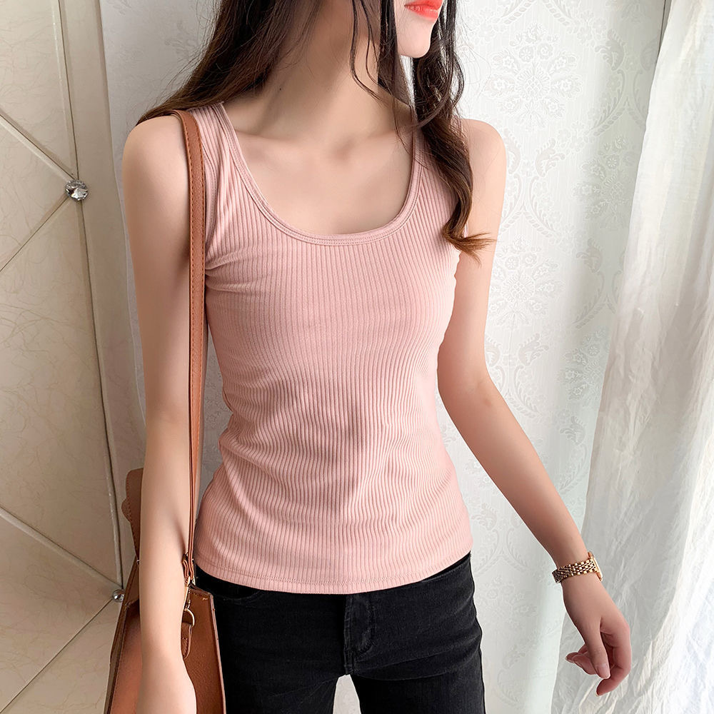 Picture of 2021 New Autumn and Winter Warm Vest Women's Fleece-lined Thickened Bottoming Top Slim-fit Tight Vest for Women