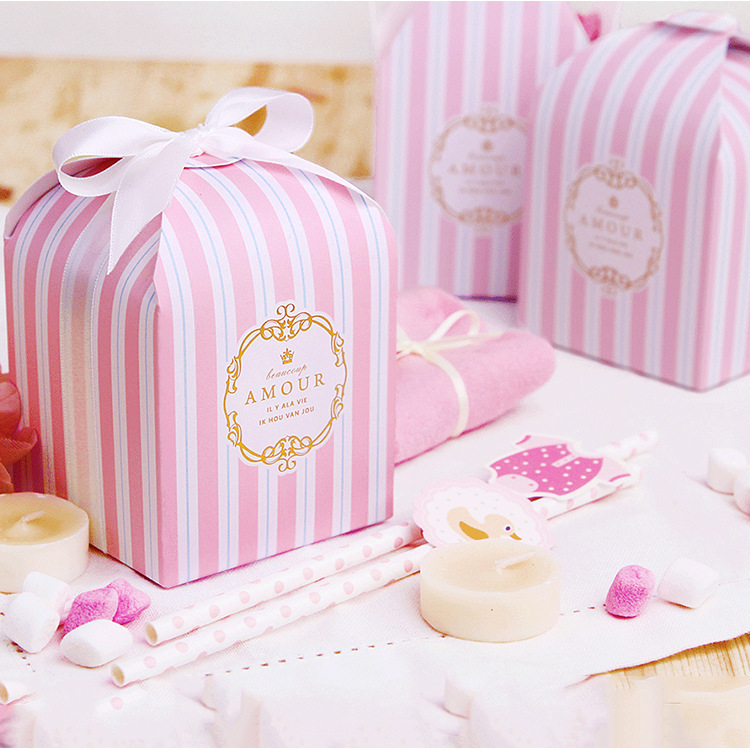 Picture of European Wedding Hot Stamping Wedding Egg Candy Small Box Gift Box Ready-Made Cookie Candy Packaging Box Xt08 K-Style