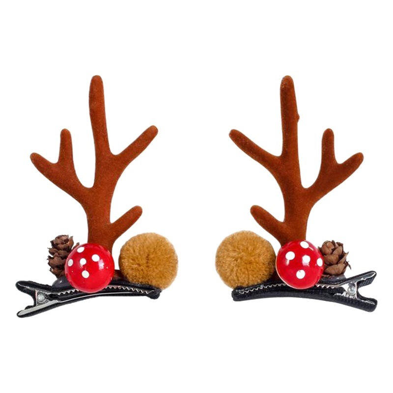 Christmas headdress rabbit ears antlers Internet-famous New Year hairpin girl adult hat hairpin children's hair accessories