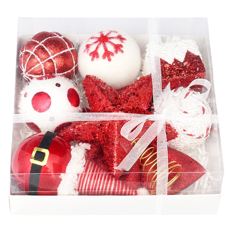 Cross-border Explosions Christmas Decorations Christmas Tree Top Star Bubble Christmas Ball suit Christmas Tree Decoration Pendant