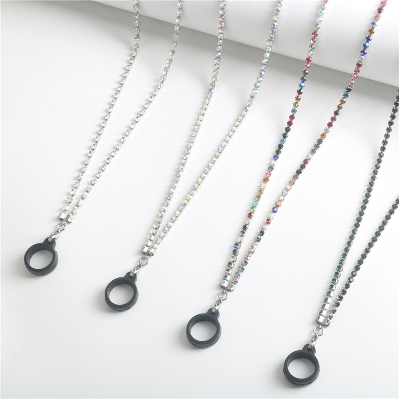 Picture of Ruike relax grapefruit electronic smoking set titanium steel hanging chain hanging rope full diamond rhinestone claw chain stainless steel hanging rope necklace