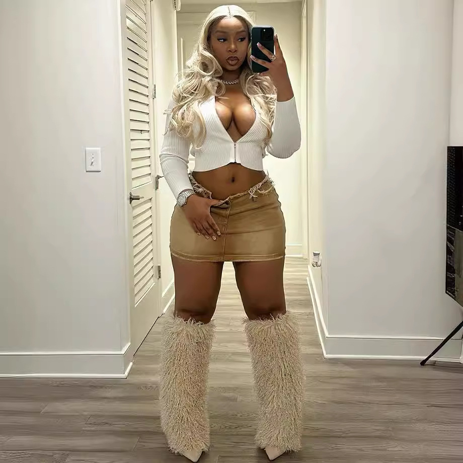 Women's Hip Short Denim Skirt European and American Cross-border Women's Clothing Amazon Summer Fashion Sexy Spice Girl Stretch Mini Skirt