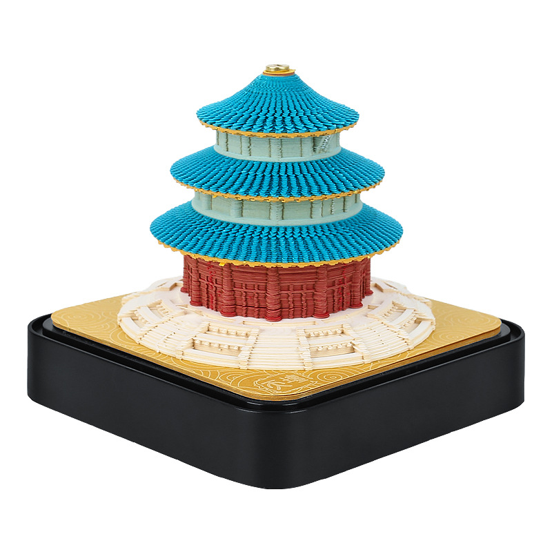 Picture of Cross-Border Christmas Gift Tree House Paper Carving Calendar Desktop Ornament Business Meeting Cultural and Creative Souvenir 3D Stereo Sticky Notes