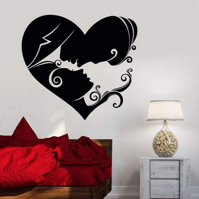 Love couple Avatar pattern creative carved wall stickers art home wall stickers
