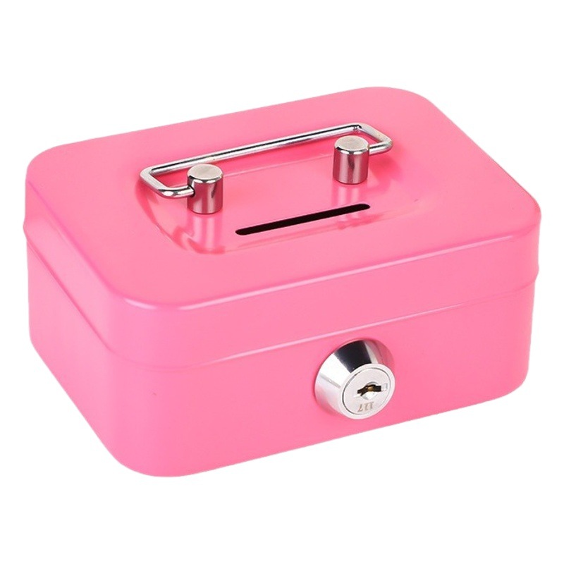 New cross-border creative portable piggy bank storage box small size with key storage box coin box with lock piggy bank