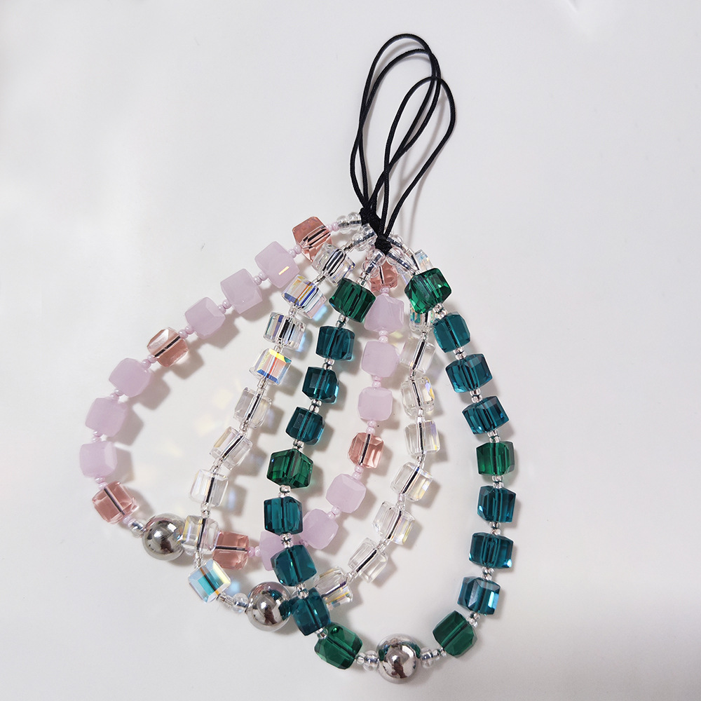 Personalized Street Photoshoot Crystal Beaded Mini Edition Mobile Phone Chain Women's Ins Style Niche Japanese and Korean Girls Mobile Phone Rope Hanging Ornaments