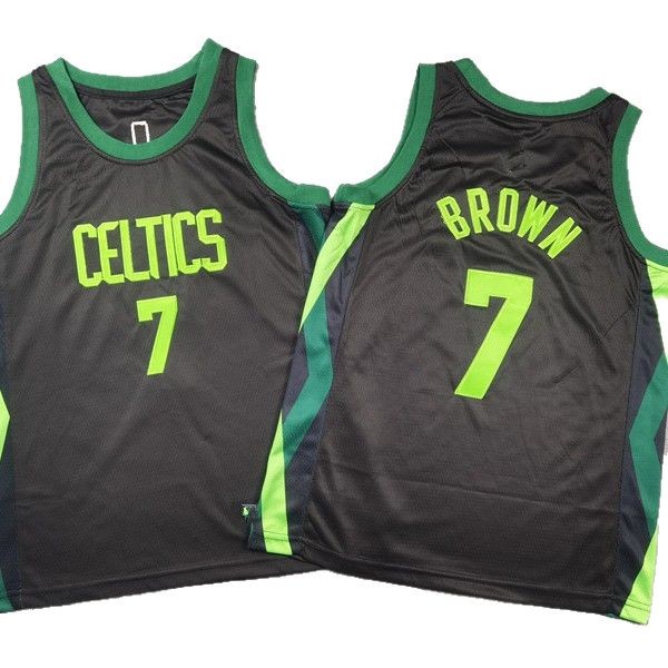 Picture of 2025 New Season Jersey Children's Wear Celtic 7 Brown Green Black City Edition Basketball Jersey