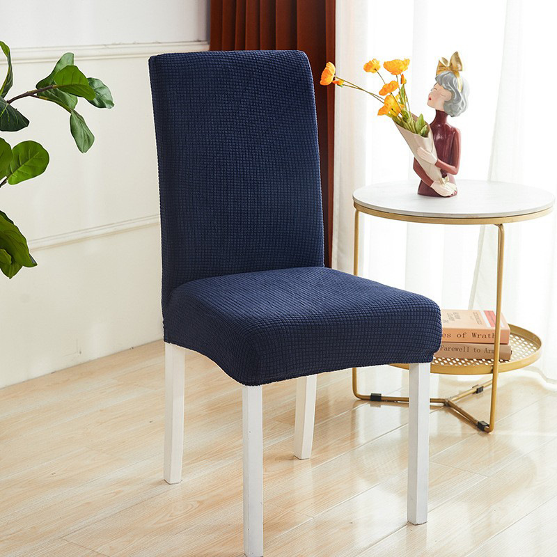 Picture of Plaid Polar Fleece Thickeneded One-Piece Elastic Hotel Restaurant Chair Cover Anti-Fouling Stool Cover Chair Cover