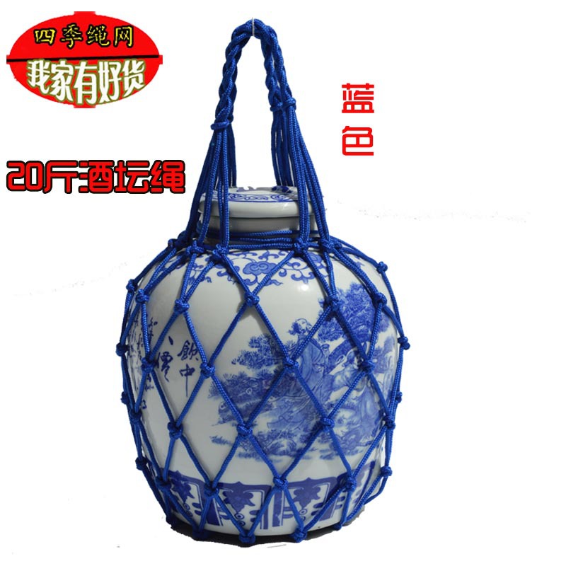 Picture of Hemp rope wine jar net bag portable wine jar rope winery packaging wine jar handling net bag wine jar rope in stock wholesale