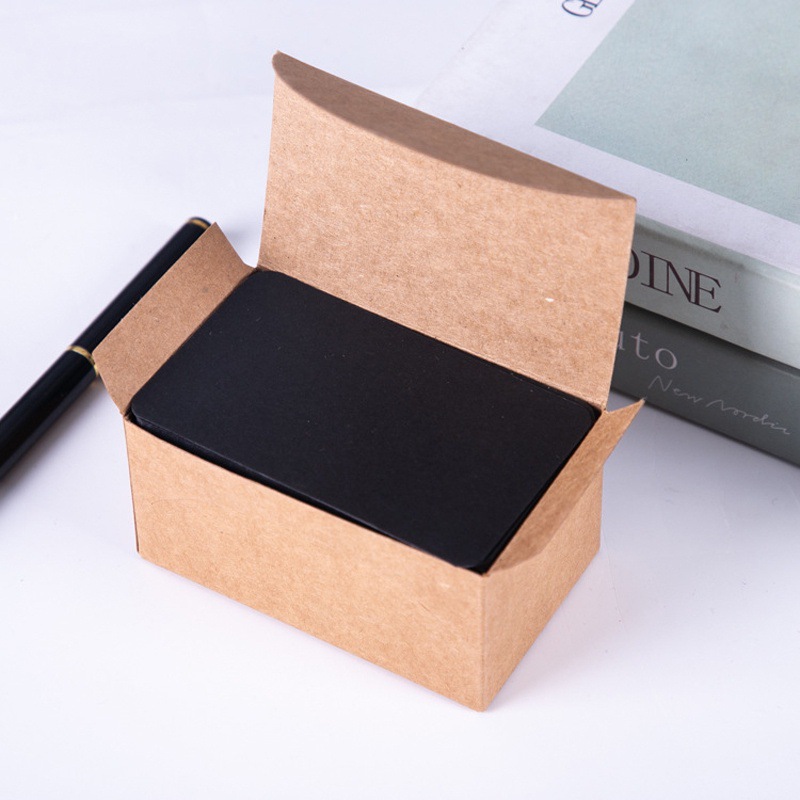 Picture of 100 sheets/box Kraft paper blank rounded corner boxed diy graffiti postcard word card message card DIY card
