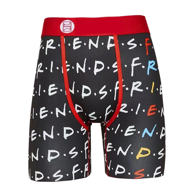 Picture of Men's Underwear Cartoon Print Men's Quick-Drying Boxer Briefs Sports Underwear Fitness Extended Underwear Men's Wholesale