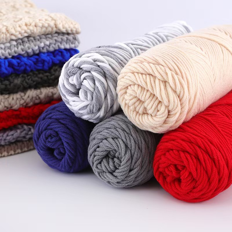 Eight-strand milk cotton lover cotton tufting gun 8-strand wool group scarf thread hand-woven diy material bag