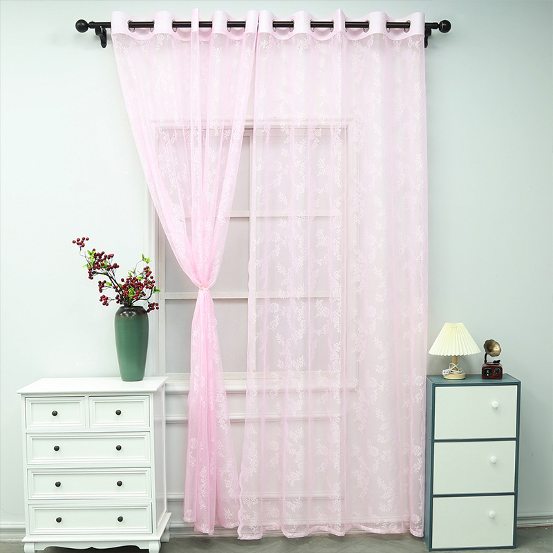 Picture of Retro Light Luxury American Warp Knitted Lace Black Finished Bedroom Balcony Studio Decorative Partition Curtain Bay Window Screen