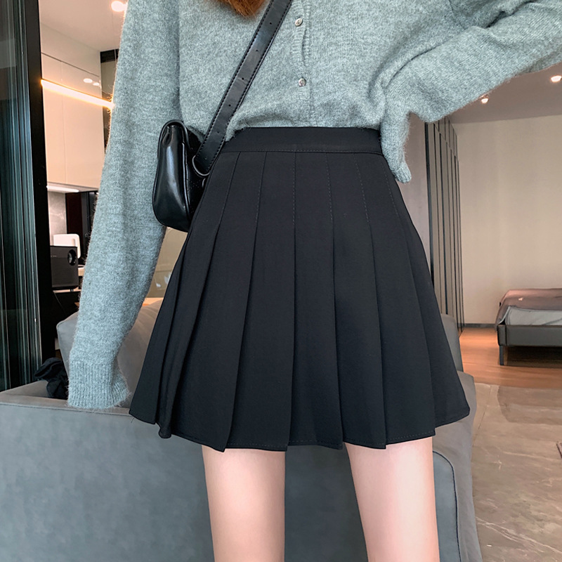 Pleated Skirt Women's Miniskirt Sexy Student Spring and Summer High Waist Slimming All-match 2025 Summer Thin Half-length Skirt Trendy