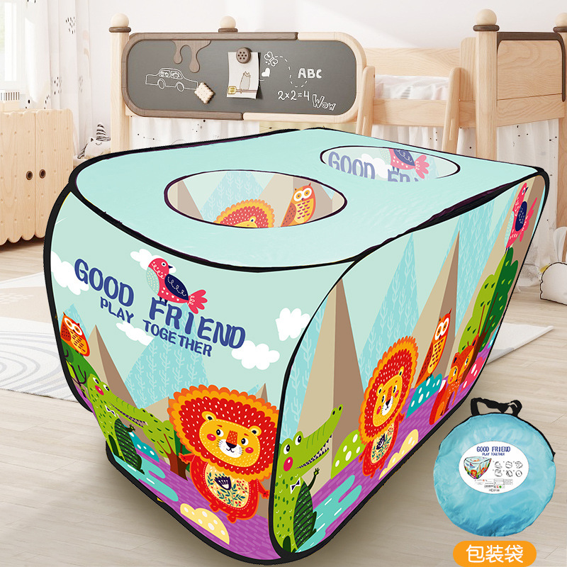Picture of Children's cartoon bus indoor tent automatic pop-up skylight tent outdoor picnic toy Interactive Game House