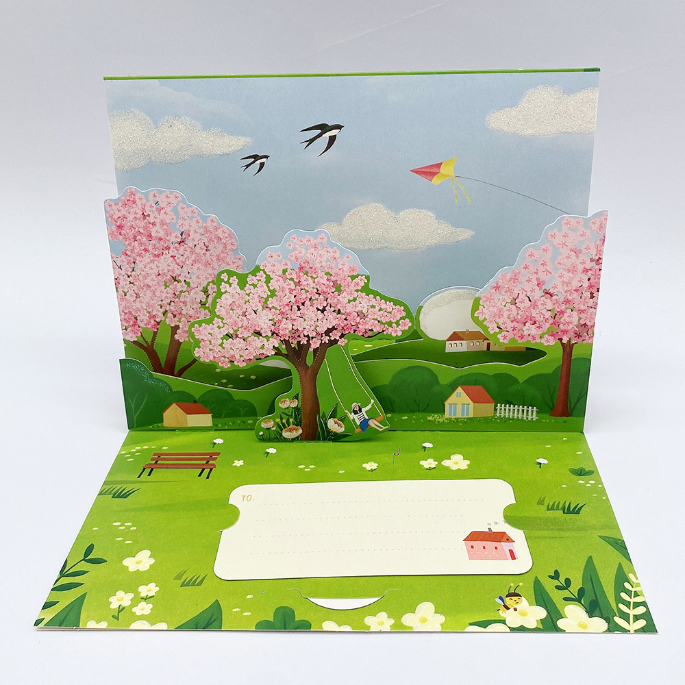 Picture of Mother's Day 3D Stereo Greeting Card Desktop Decoration Bronzing Ins Style Birthday Gift Children's Holiday Thank You Blessing Card