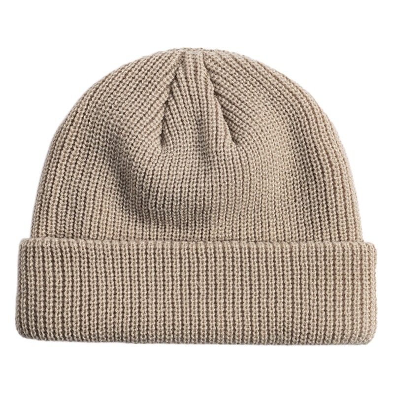Picture of Melon Skin Hat Men's Korean Style Trendyy Autumn and Winter Woolen Hat Student Fashion Cuffed Yuppie Cold Hat Women's Brimless Knitted Hat