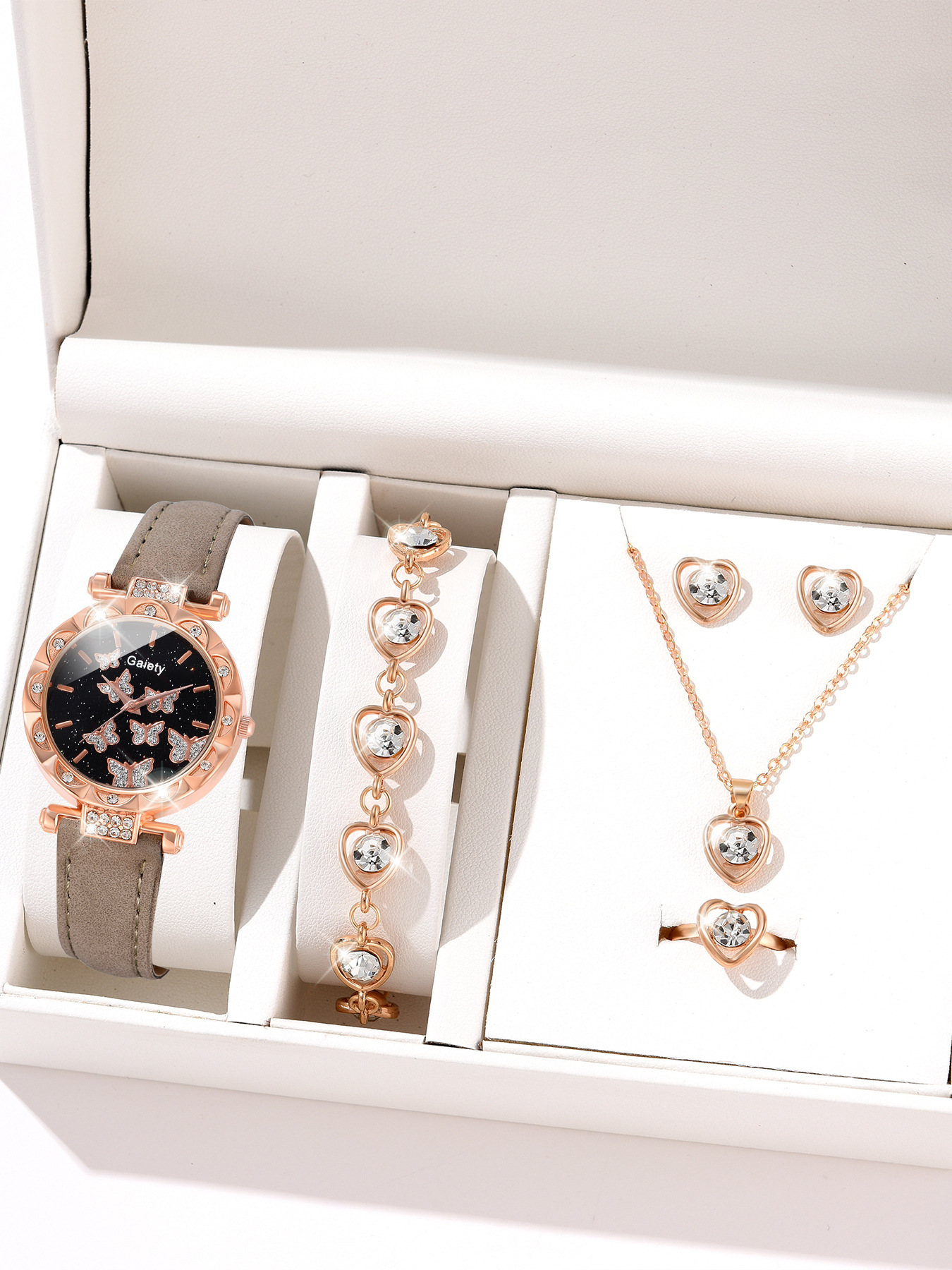 Picture of New TikTok Popular Women's Watch Fashion Personality Simple Watch Butterfly Digital Belt Watch Set