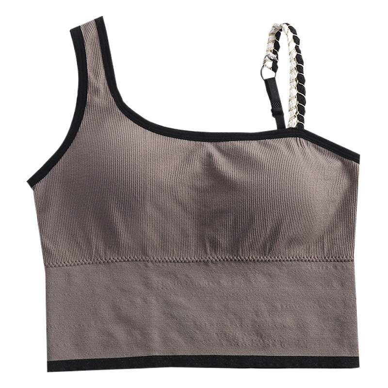 New Seamless Hemp Rope Personalized Small Camisole Niche Pure Desire Inner Wear Can Be Worn Outside Beautiful Back Bottoming Sports Bra