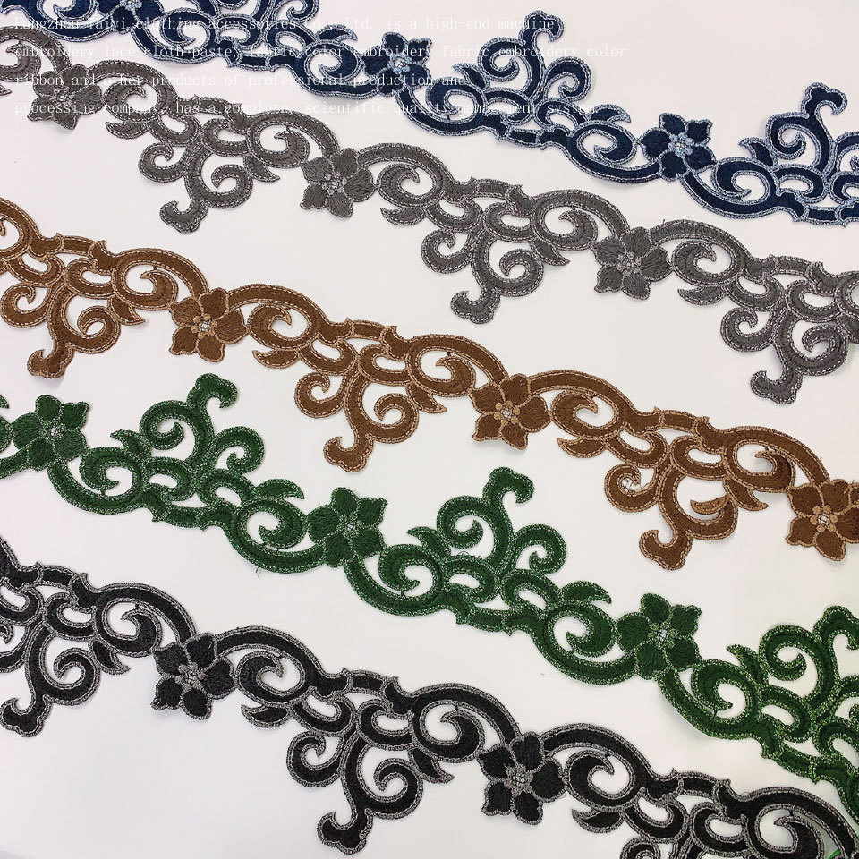 9CM offline explosions color women's embroidery three-dimensional women's lace Chinese dress embroidery quality bar code lace