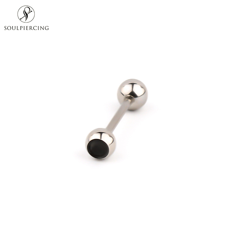 Picture of Stainless Steel Tongue Rings, Piercing Jewelry for Hot Girls, Lip Studs, Nipple Studs, Tongue Studs, Titanium Steel Tongue Studs, Cross-Border Multi-Color Ins Style