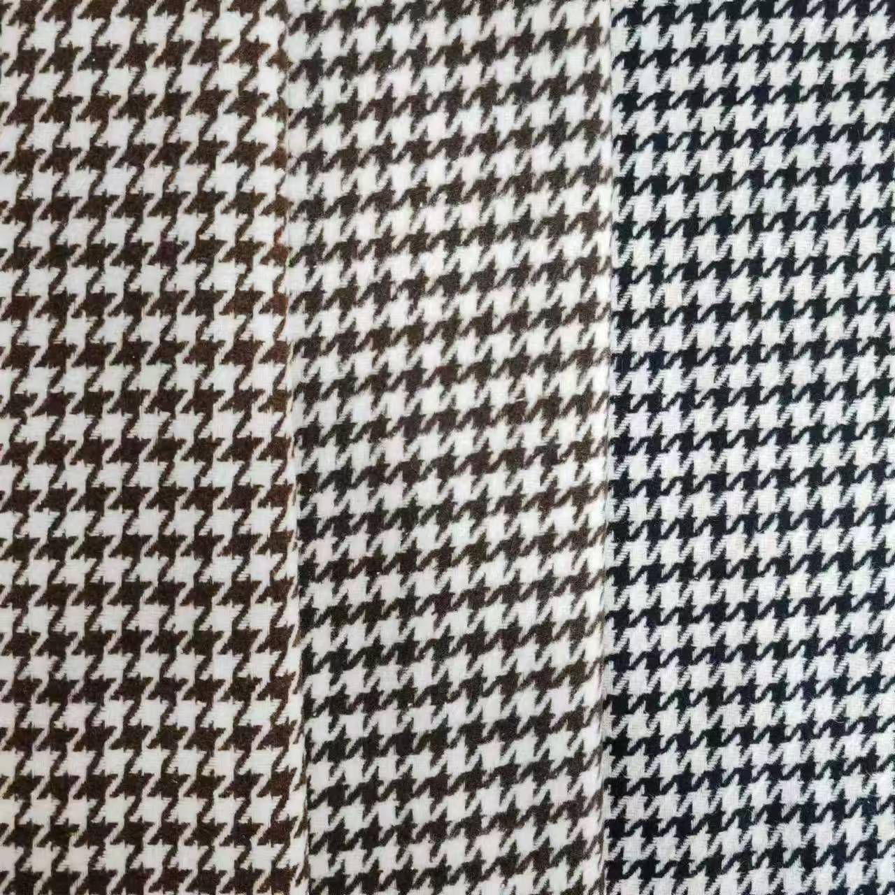Picture of Shaoxing factory in stock wool-containing autumn and winter houndstooth overalls and tweed fashion shoes and hats bags crazy bird woolen tweed fabric