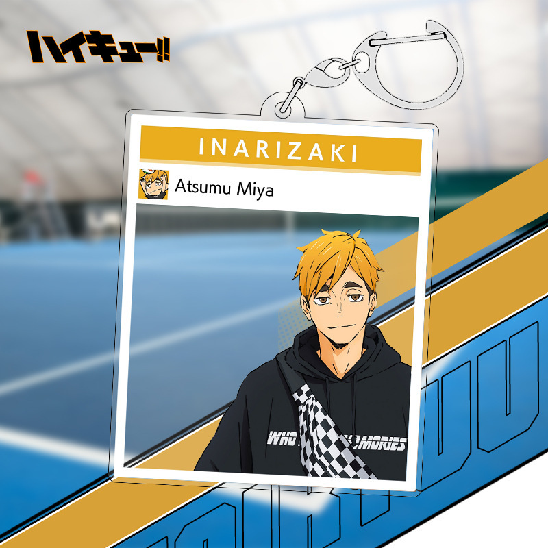 Picture of Volleyball Youth peripheral transparent card pendant Japanese Xiang Xiangyang claw grinding total Moon Island acrylic transparent card pendant