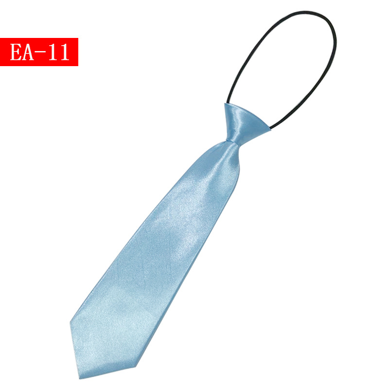 Picture of Children's solid color small tie boys and girls plain color short elastic belt baby children's children Primary School students Shengzhou manufacturers