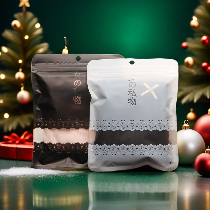 Women's Private Packaging Bag Underwear Cotton Socks Self-sealing Bag Silk Stockings Silk Scarf Self-sealing Bag Pantyhose Cotton Underwear Transparent Bag