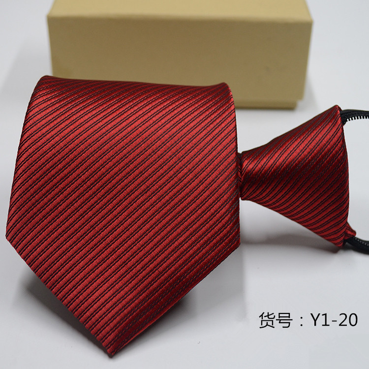Picture of Men's Easy-To-Pull Casual Zipper Tie New Korean Style Professional Formal Wear Convenient Lazy Tie Ready for Sale