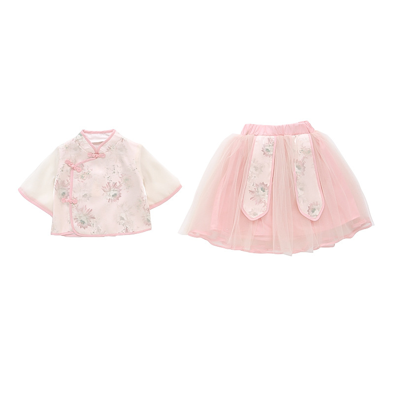 Picture of Yanchu little girl Chinese style super fairy fashion ethnic style Tang suit summer new Republic of China style fresh performance clothing