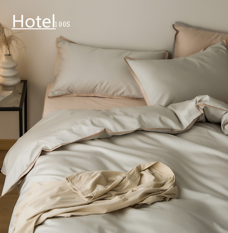 100 Xinjiang Long-staple Cotton Four-piece Set Cotton Quilt Cover Bed Sheet Double-sided Pure Cotton Spring and Autumn Light Luxury Bed 4-piece Set