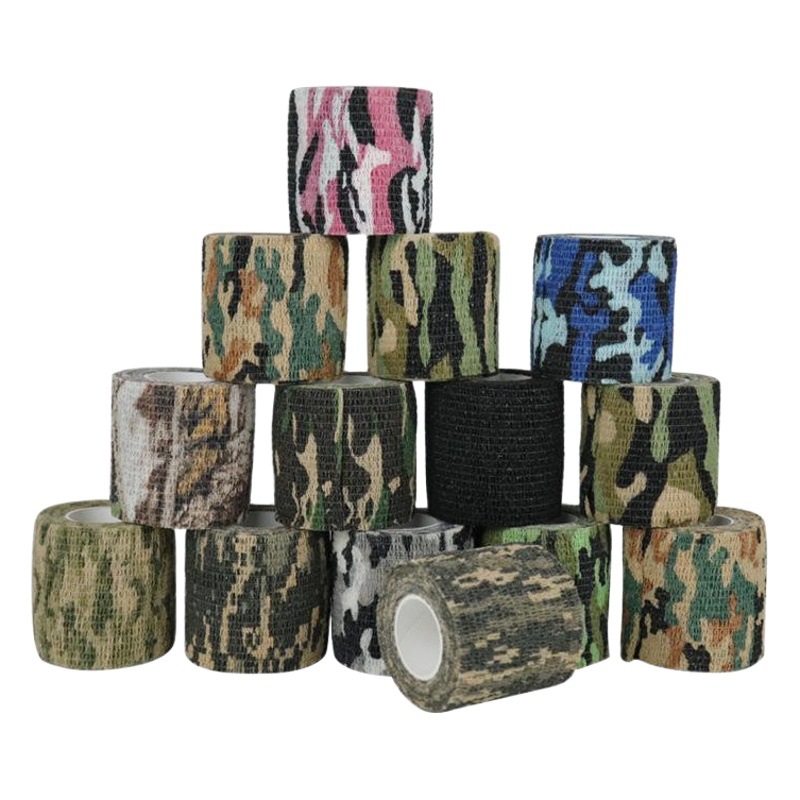 Tactical hunting hunting camera camouflage bionic camouflage tape tape military fan supplies telescopic elastic non-woven fabric