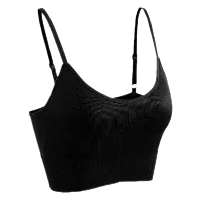 Picture of Beautiful Back Camisole Women's Belt Chest Pad Integrated Internet Popular Big U Outer Wear Inner Base Bra Tube Top Underwear