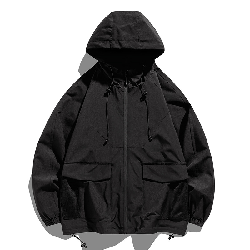 Picture of New Outdoor Hooded Jacket Three-proof Couple Mountaineering Suit Jacket Men's Mountain Style Hong Kong Style Jacket Travel Jacket