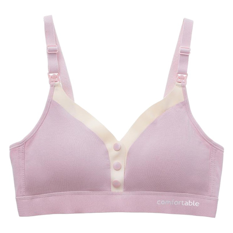 Thin Nursing Bra, Maternity Underwear, Pregnancy and Postpartum, Wire-Free Underwear, Push-Up Front Buckle, Postpartum Breastfeeding