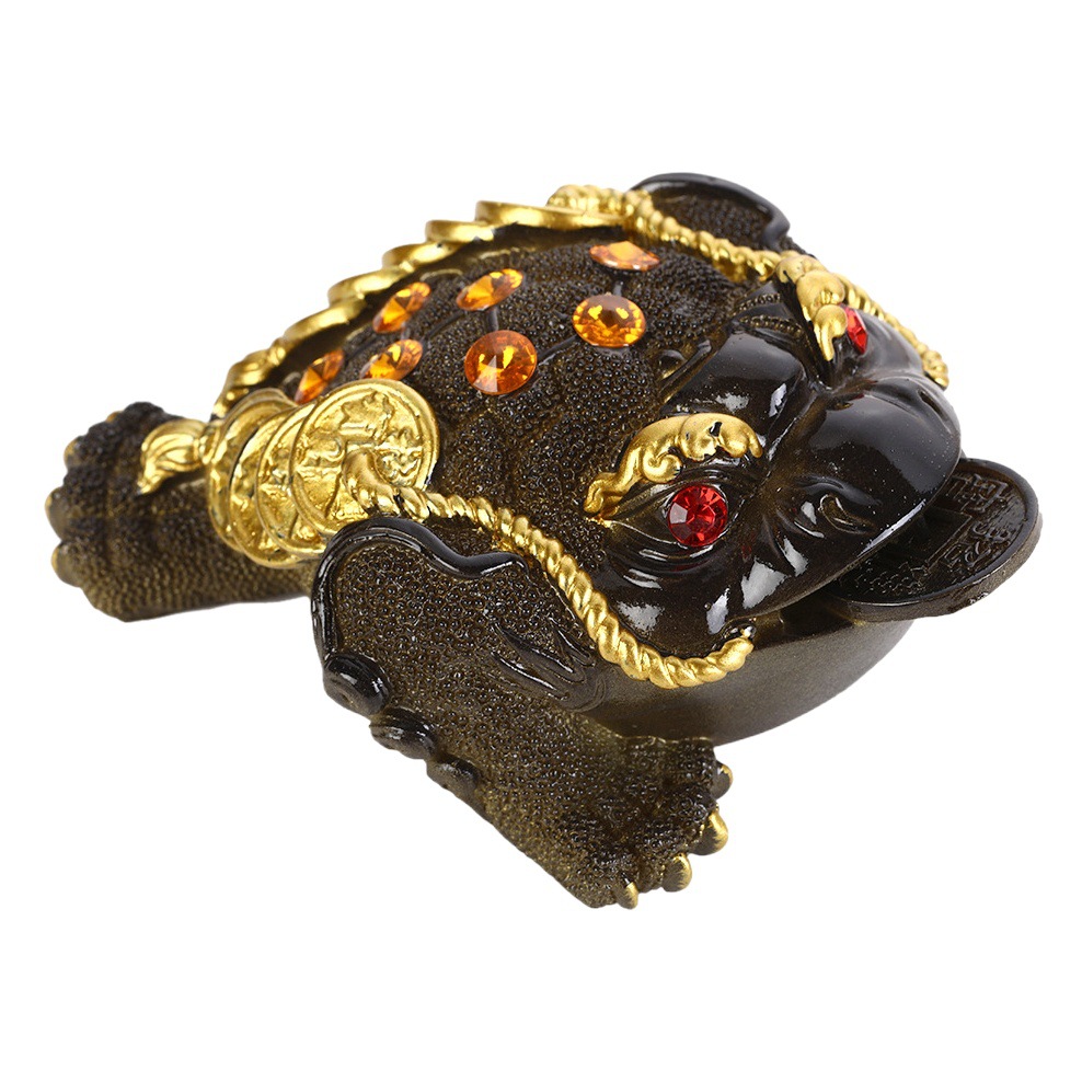 Picture of Crazy with the same money golden toad tea pet color can raise toad personality fruit litchi products tea table tea pet ornaments