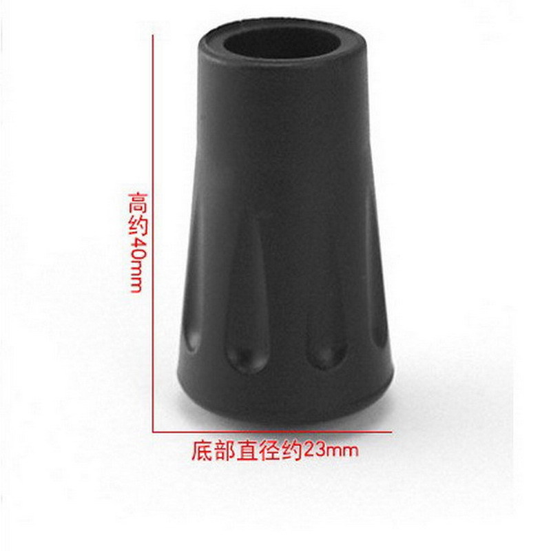 Picture of Outdoor Trekking Pole Tip Cover Crutch Cane Accessories Non-Slip Protective Cover Round Plastic Trekking Pole Foot Cover