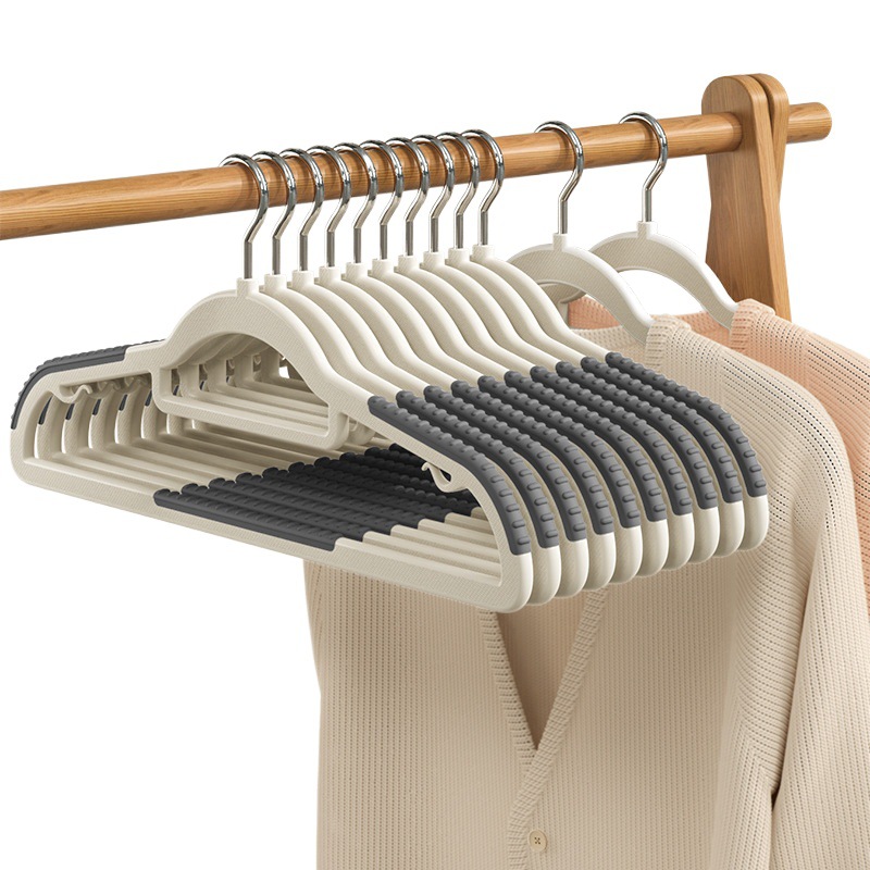 Clothes hanger household non-slip clothes hanger wet and dry clothes rack wholesale wardrobe storage hanging clothes anti-shoulder corner drying artifact