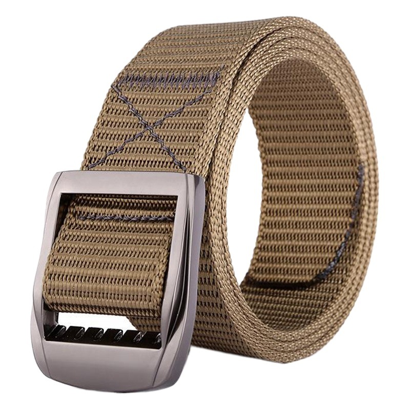 Spot Wholesale Casual Nylon Belt Outdoor Tank Pattern Alloy Buckle Versatile Trendy Breathable Canvas Belt